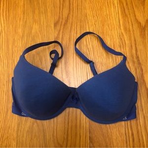 Gilly Hicks Blue Cotton Push ‘Em Up Demi Bra 34D